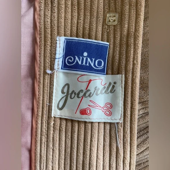 Vintage Camel Corduroy Longline Coat | Minimalist Tailored Jacket | M - Picture 7 of 8